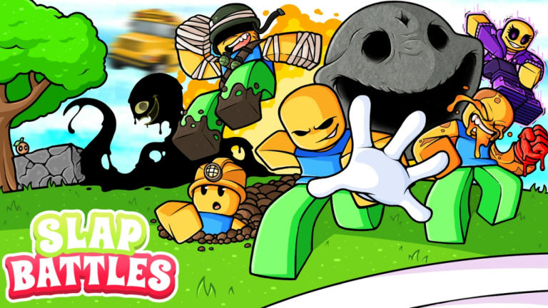 [UPDATE🪨] Slap Battles👏 Fighting Roblox game cover art by Slap Battles