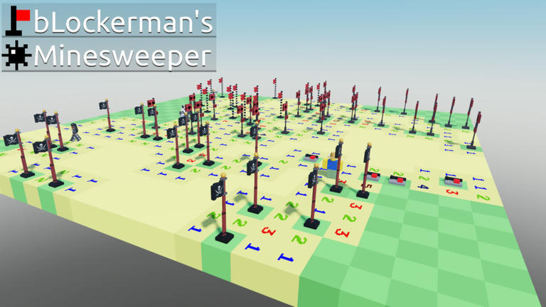 [☁️] bLockerman's Minesweeper Casual Roblox game cover art by bLockerman666