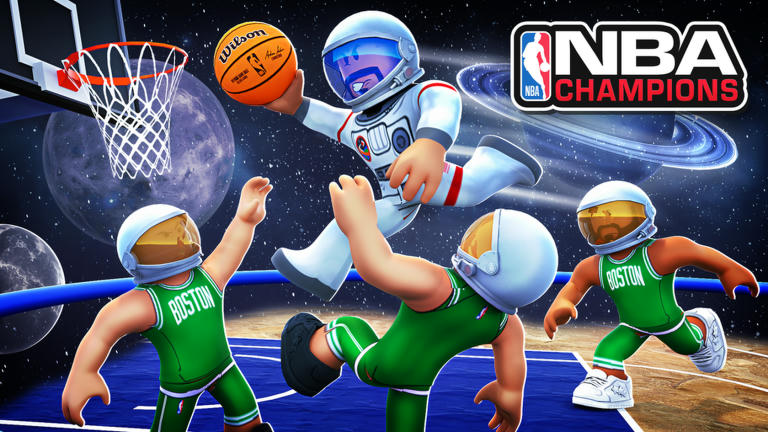 [🏀CREWS] NBA Champions Basketball Sports Roblox game cover art by NBA Champions Basketball