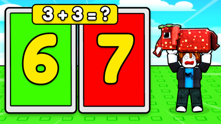Math for Brainrots! Casual Roblox game cover art by Sie x Dos Studios
