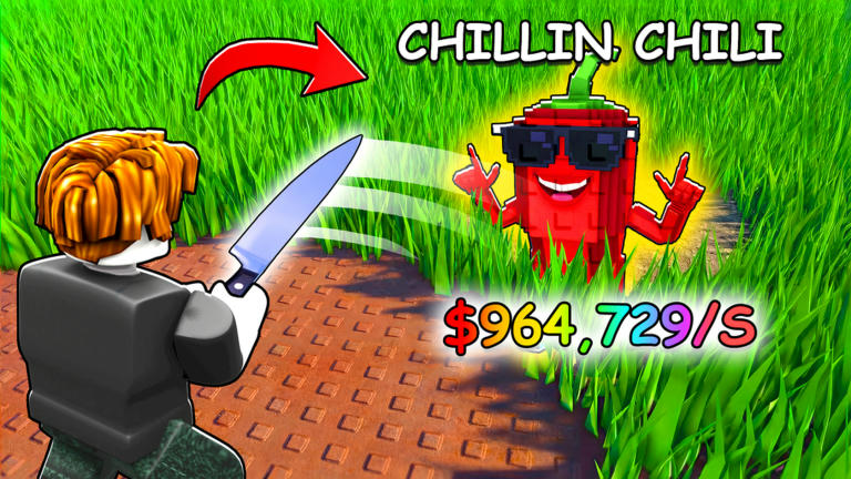Cut Grass for Brainrots Simulator Roblox game cover art by Very Green Grass