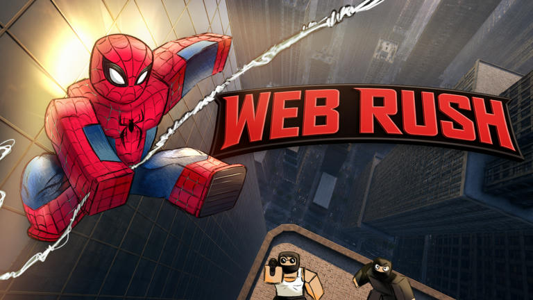 Web Rush 🕷️ Adventure Roblox game cover art by Punk Society Games