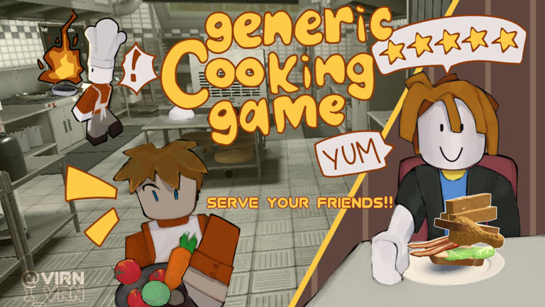 Generic Cooking Game [BETA] Casual Roblox game cover art by Hexbit Studios