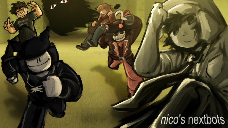nico's nextbots 🌸   Survival Roblox game cover art by nico's stu
