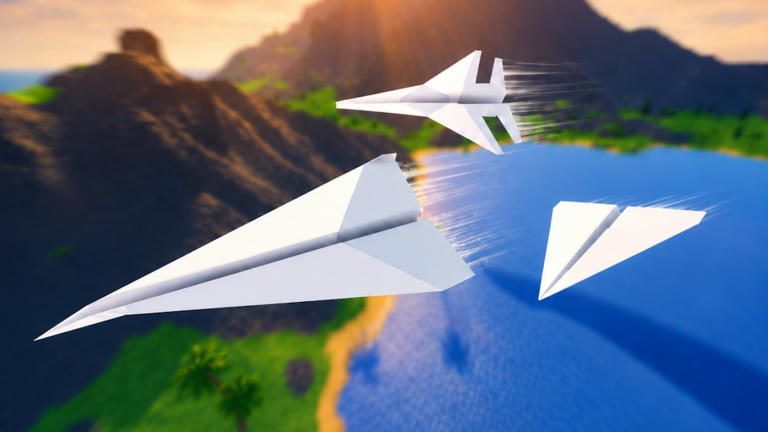 PAPER PLANES! Simulator Roblox game cover art by PAPER PLANES!!