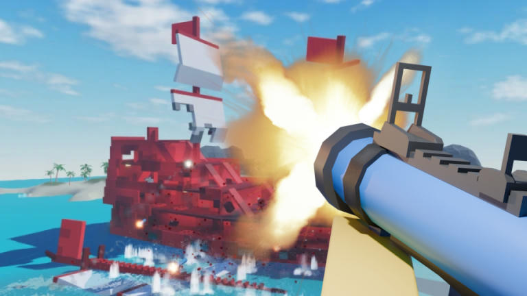 Ship Wars [BUILDING + 2x WEEK] Fighting Roblox game cover art by Mira's Room