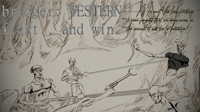 bridger: WESTERN Survival Roblox game cover art by BRIDGER INC.