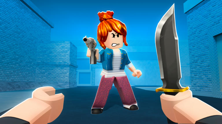 Knife VS Gun DUELS Fighting Roblox game cover art by Knife Gun Duels