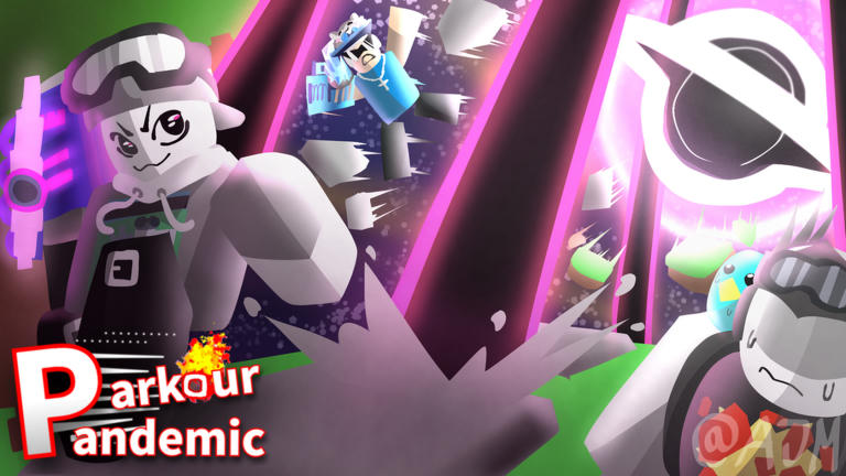 Parkour Pandemic [UPDATE!] Survival Roblox game cover art by Rxinen Projects
