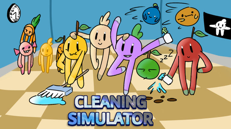 Cleaning Simulator Simulator Roblox game cover art by BRIBBLECO™