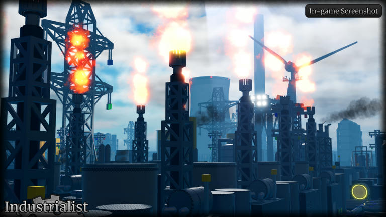 Industrialist Sandbox Roblox game cover art by Mamytema Studios