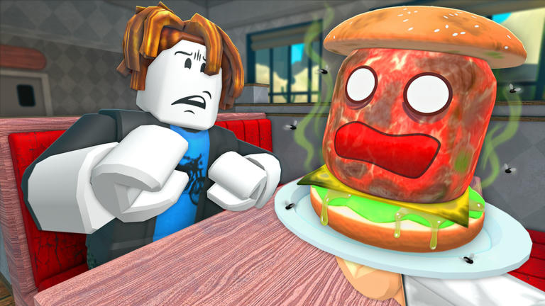 Burgerz🍔 Survival Roblox game cover art by 2 Player Games!