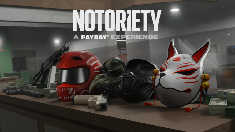 Notoriety: A PAYDAY® Experience Shooter Roblox game cover art by Moonstone Games
