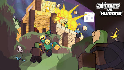 Zombies vs Humans Fighting Roblox game thumbnail