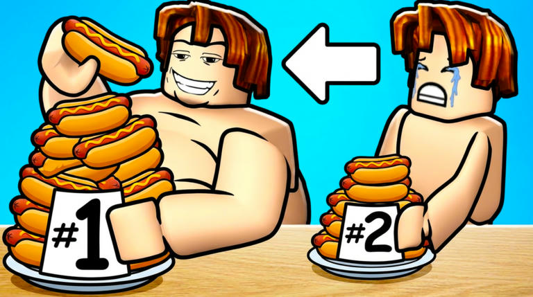 [UPD] +1 Fat Per Step 🍗 Simulator Roblox game cover art by Fun Fat Studios